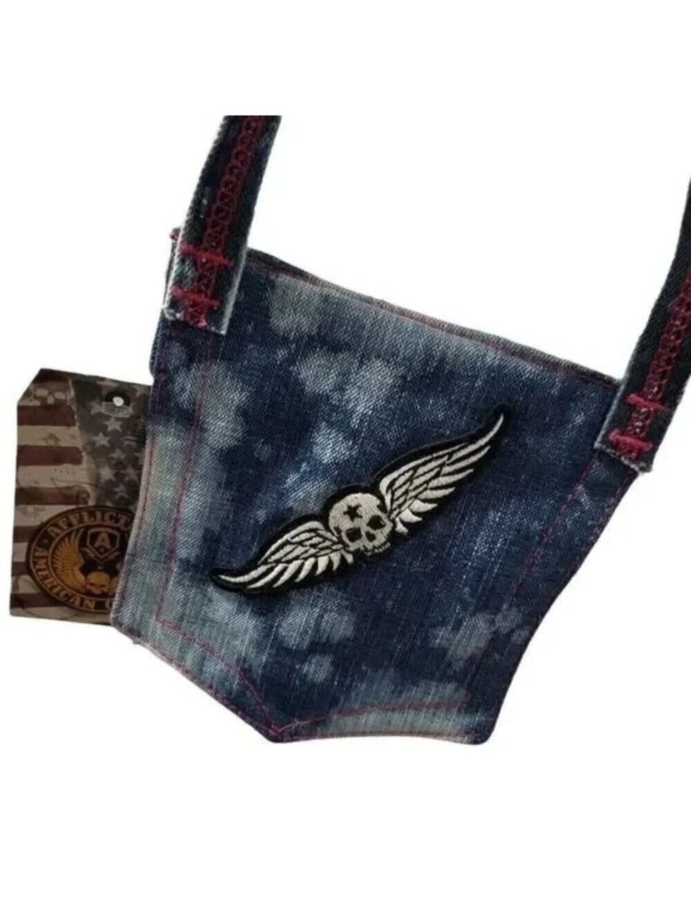 Denim Crossbody Purse BONUS Affliction American Customs Crossbody Purse - Picture 11 of 13